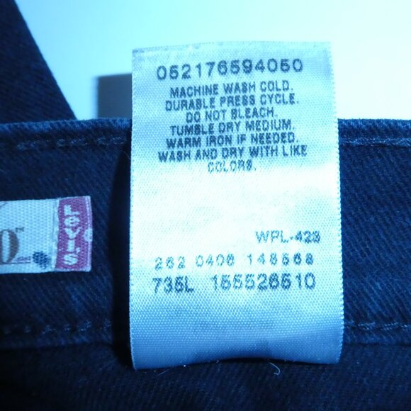 Levis 550 Women Bootcut Relaxed Stretch Jeans - Black - Picture 6 of 11